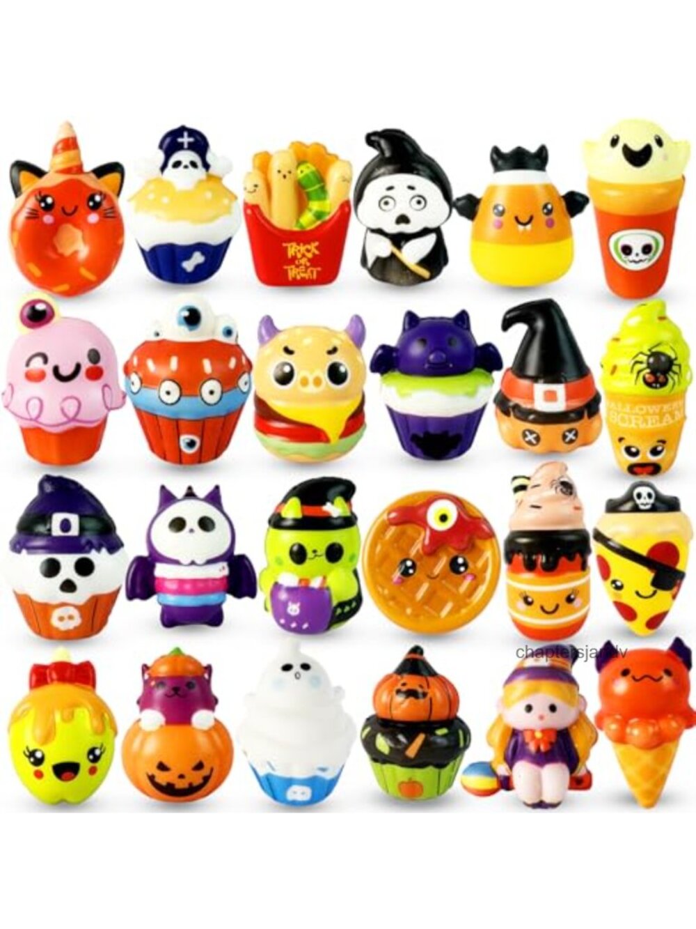 24pc Slow Rising Halloween Squishy Stress Toys Anxiety Relief Party Favors
